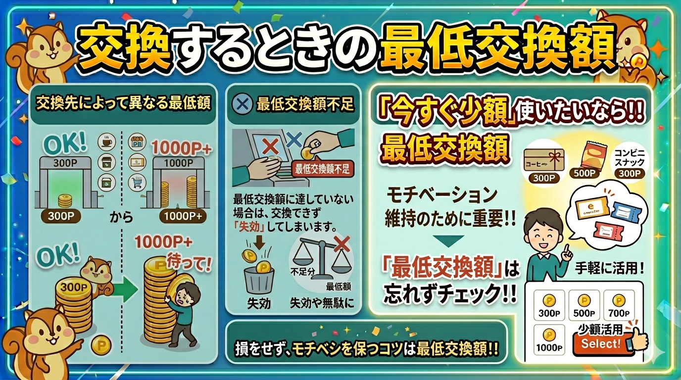 最低交換額について 