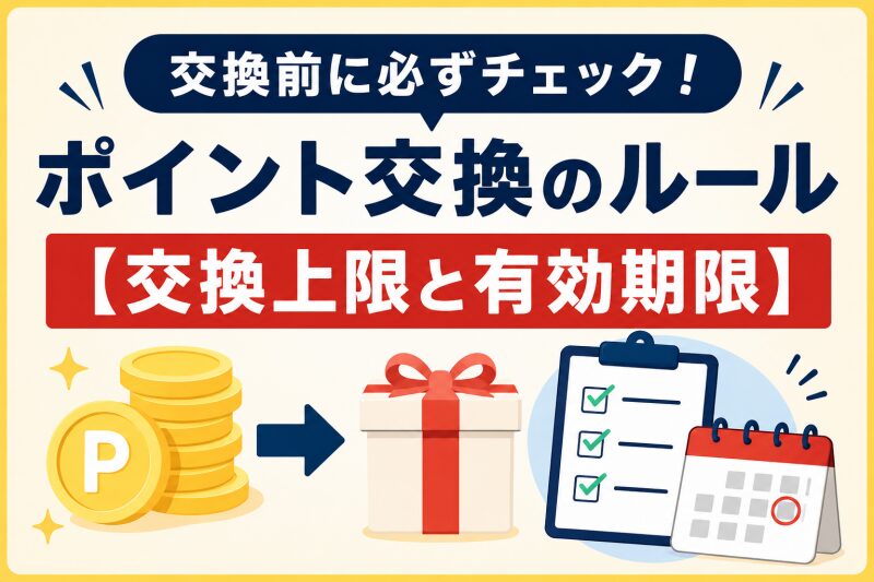 交換前に必ずチェック！ポイント交換のルール【交換上限と有効期限】