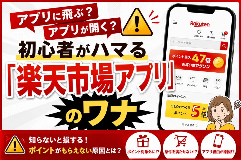 アプリに飛ぶ？アプリが開く？初心者がハマる「楽天市場アプリ」のワナ