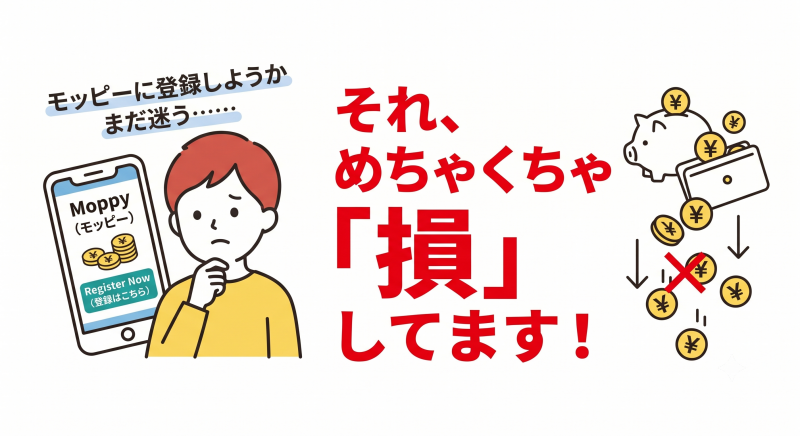 モッピーに登録しないと損してしまう！